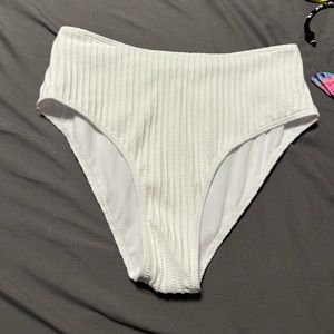 brand new white shein swim suit bottoms size small